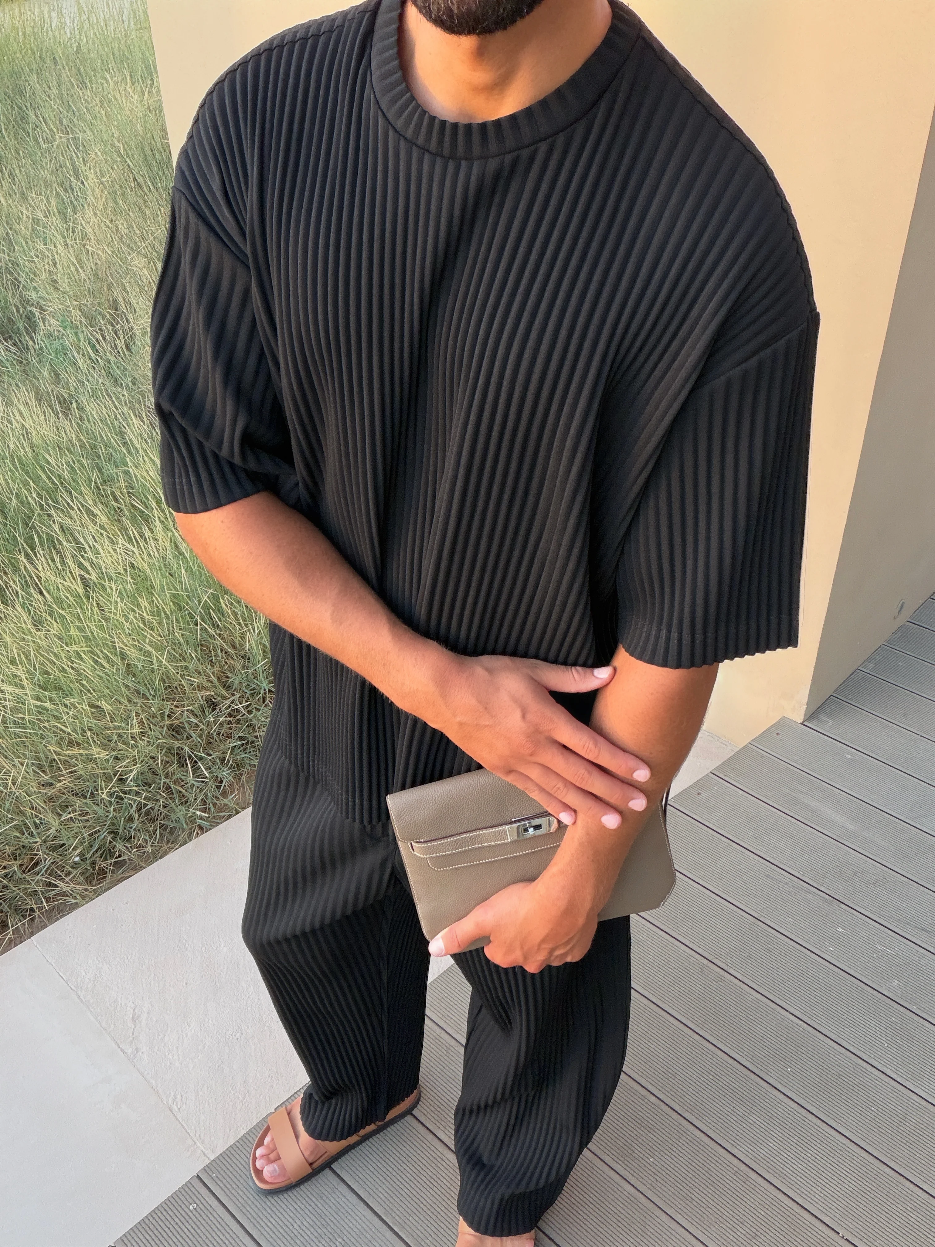 PLEAT TROUSER BLACK - Image 5